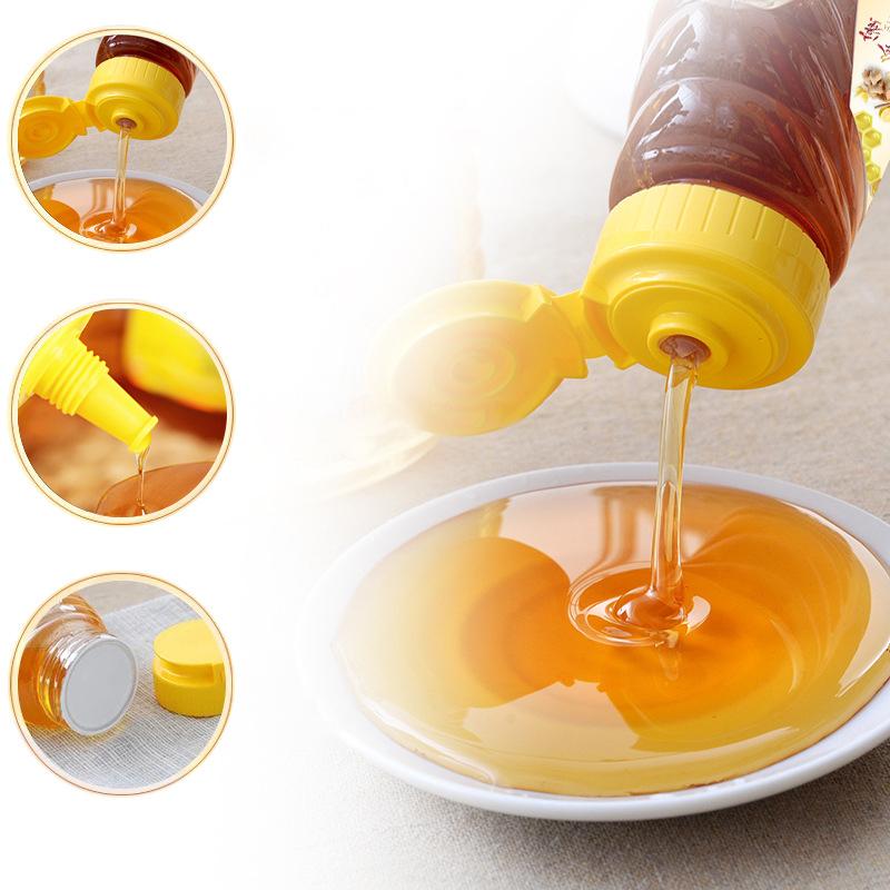 Plastic Honey Squeeze Bottle Salad Dressing/Oil Dispensers Flip Cap Refillable Condiment Containers Leak Proof Squeezable Bottle