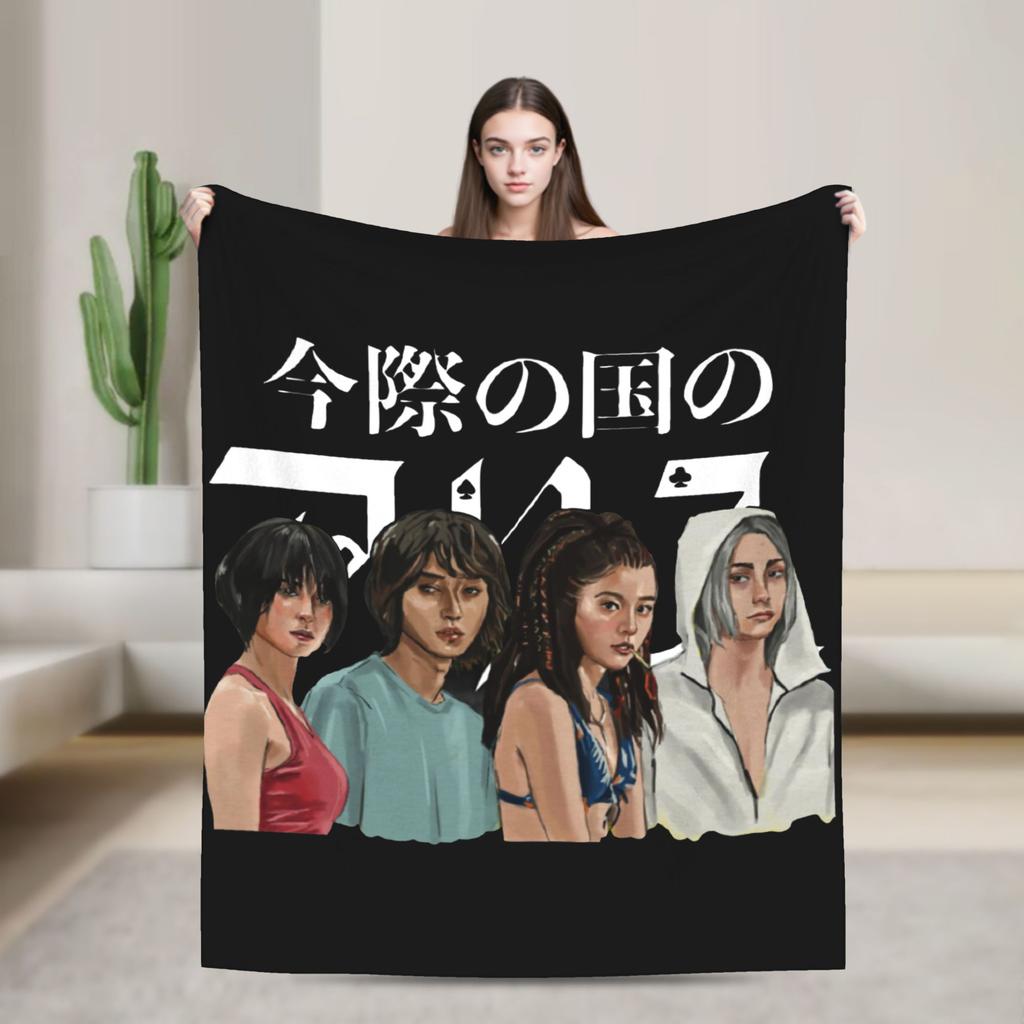 TV Alice In Borderlande Chishiya Blanket Cover Flannel Throw Blanket Summer Air Conditioning Personalised Soft Warm Bedspreads