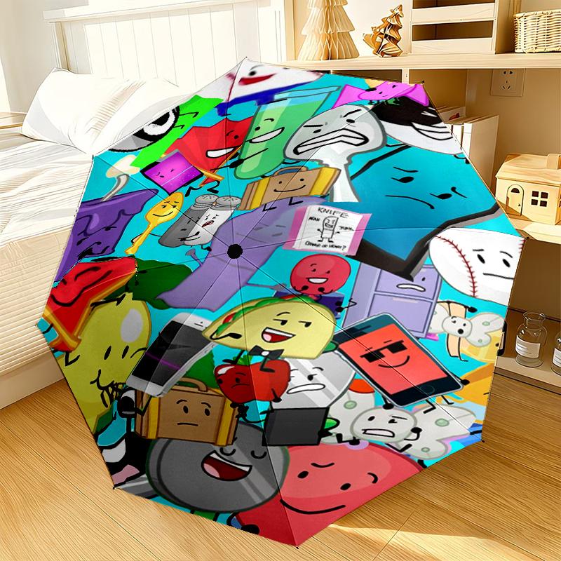 Colorful Dream Island Collage Umbrella 8-Frame for Travel, camping, Casual Lightweight Portable Umbrella, Essential for every family Holidays Gift