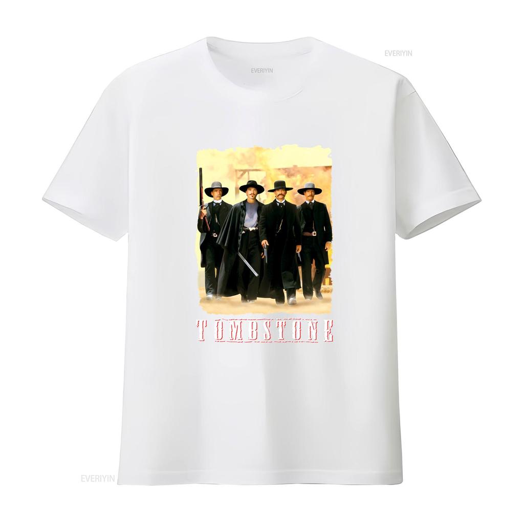 Tombstone Movie Huckleberry Mens Black T Shirt Classic Western Outlaw Design for Sizes S 3XL Vintage Washed Comfortable
