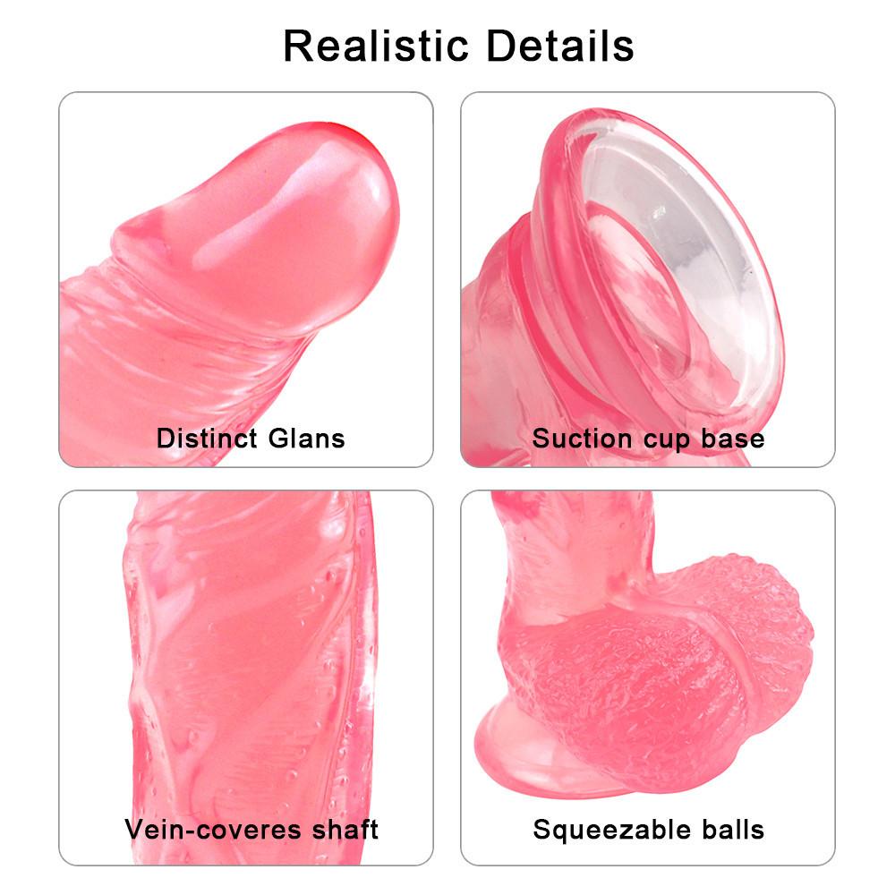 Soft Crystal Dildo RUNYU Adults Sex Toys Big Penis Butt Plug For Woman Anal Realistic Huge Suction Cup Dildo