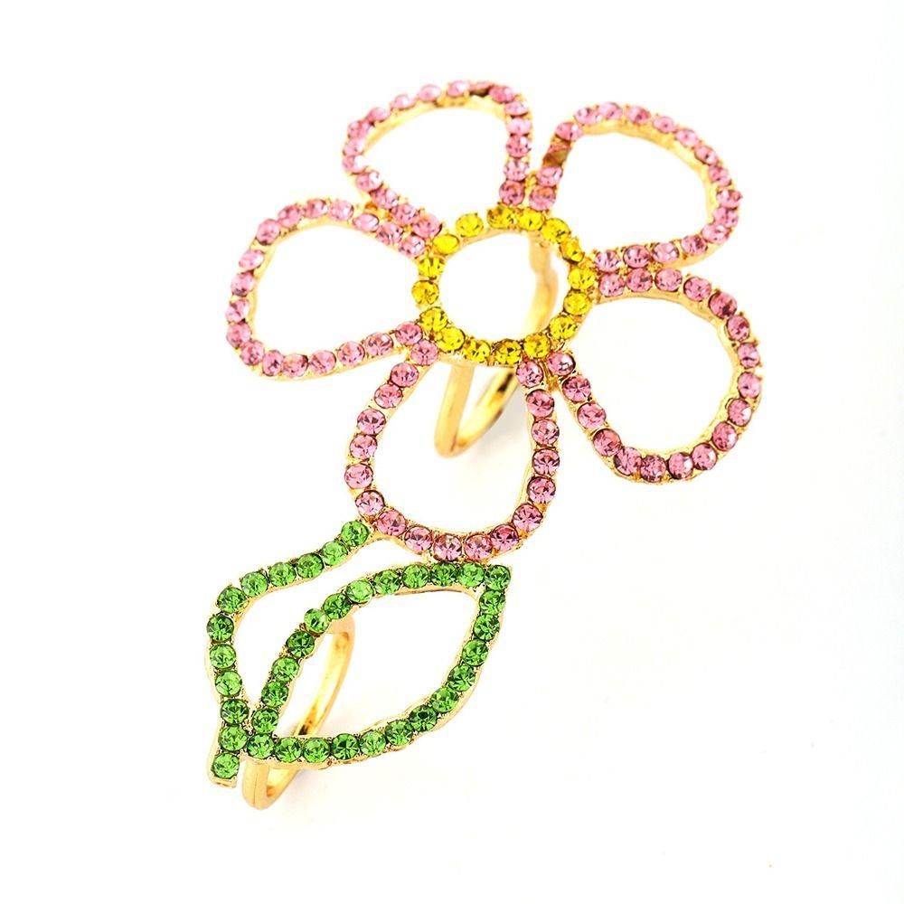 Rhinestone Daisy Necklace Zinc Zinc Alloy Women Dangle Earrings Bright Korean Style Ring  Party