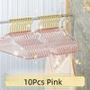 10Pcs Non-marking Transparent Glitter Hangers Non-slip Clothes Drying Rack Laundry Hanger  Wardrobe