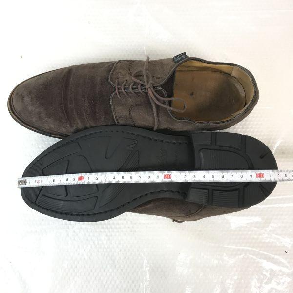 PARABOOT Suede Leather Goodyear Welt Plain Toe Shoes Size 9.5 28.0cm Brown Dress Shoes(USED)