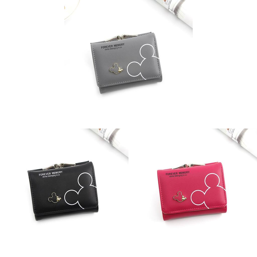 Mickey Mouse Girls Wallet With Pu Leather Material And Cartoon Print For Daily Use