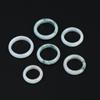 1 Pcs A Grade Jadeite Ring For Men And Women White Ice Type Finger Ring Simple Style Unisex Ring