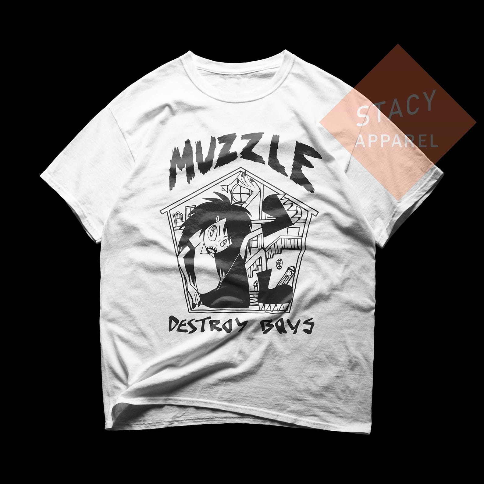 Limited Destroy Boys T-shirt - Muzzle Inspired DB Unisex Heavy Cotton Tee S