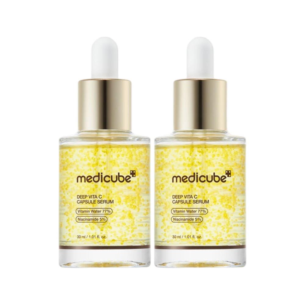 Medicube Deep Vita C Capsule Serum Double Set (30ml x 2) – Brightening Skin Care, Vitamin C Facial Glow Serum