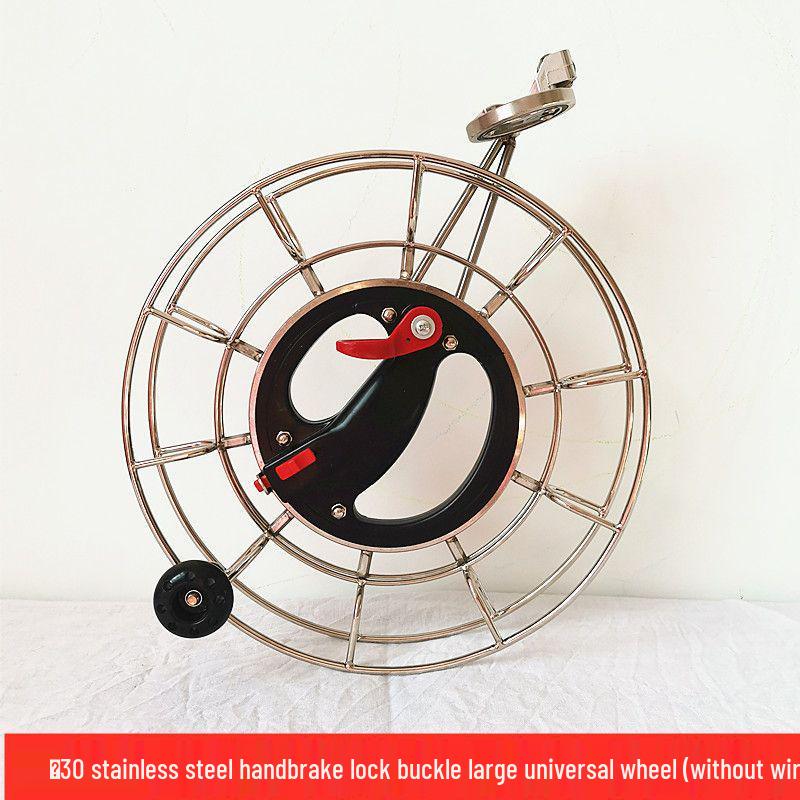 High-End Stainless Steel Kite Reel with Handbrake, Anti-Reverse, and Large Bearing for Sea Fishing
