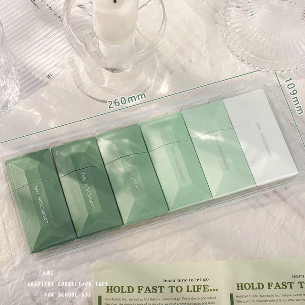 

6 шт./компл. инструменты для исправления ошибок градиентного цвета 36 м корректор письма школьные принадлежности зелёный