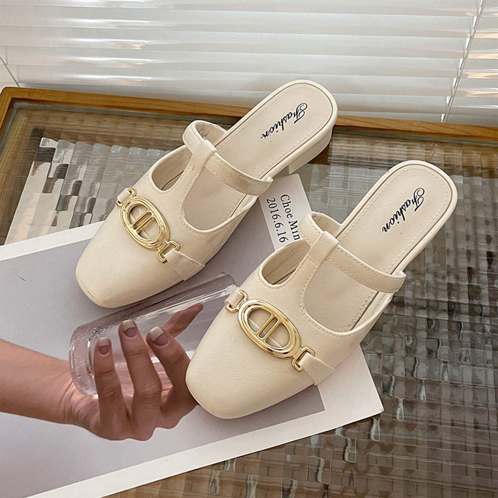 

Женские весенние и летние однотонные туфли с закрытым носком и мелким каблуком 40 белый