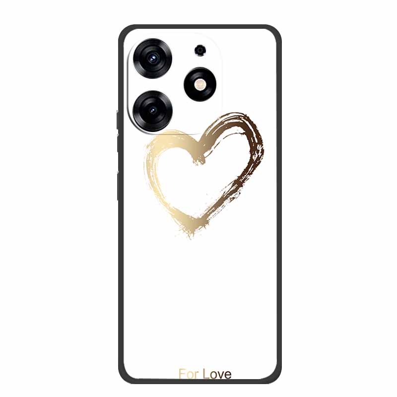 For Infinix Smart 8 Plus Case Luxury Soft Silicone TPU Phone Cases Cover For Infinix Smart8 Plus Protective Flower Painted Coque