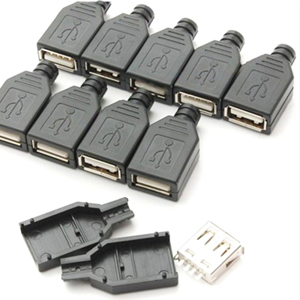 USB Female Socket Shell USB 2.0 5V Mobile Female Socket