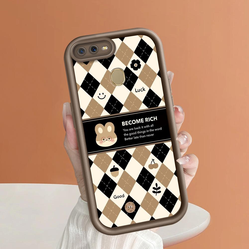 Soft Silicone Square Ladders Cartoon Pattern Full Cover Camera Protection Shockproof Case for OPPO Reno Realme OnePlus