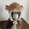 1 Piece of Plush Deer Lace Ear Protection Hat for Christmas Party, Winter Outings, Soft and Warm Material, Cute and Exquisite