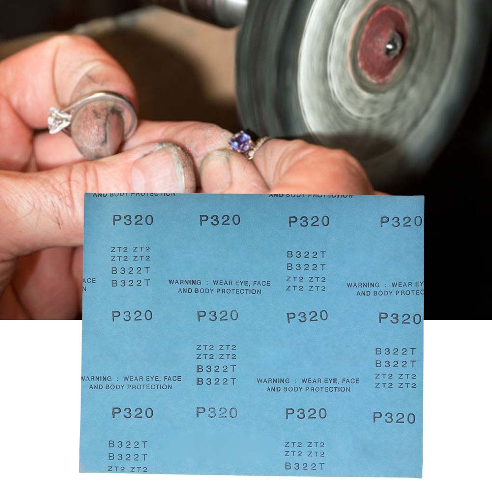 10pcs Wet Dry Dual Use Sandpaper Sheets Surface Polishing Tool Jewelry Polishing AccessoryWhite Sandpaper 320 Grit