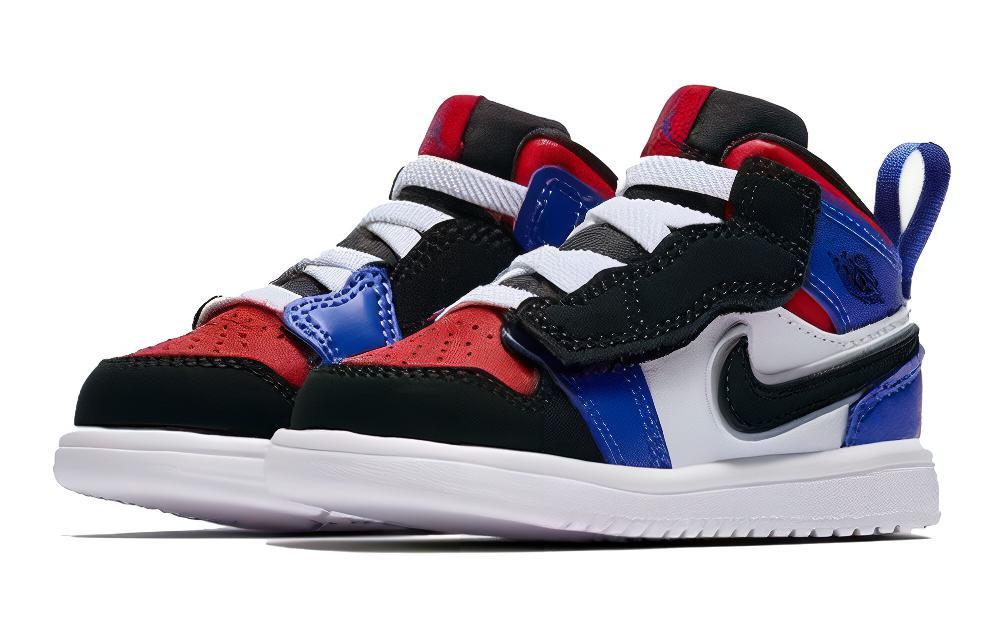 Jordan Air Jordan 1 Mid Alt Vintage Mid top Children's Basketball Shoes Red Blue Children Aged 3 7 Years Old AR6351-124