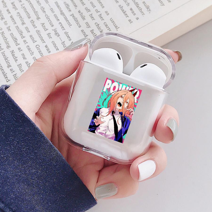 Anime Denji Chainsaw Man Soft Protector Cover Box für Apple Airpods 1 2 3 Pro Transparente Pochita Makima AirPods Hülle