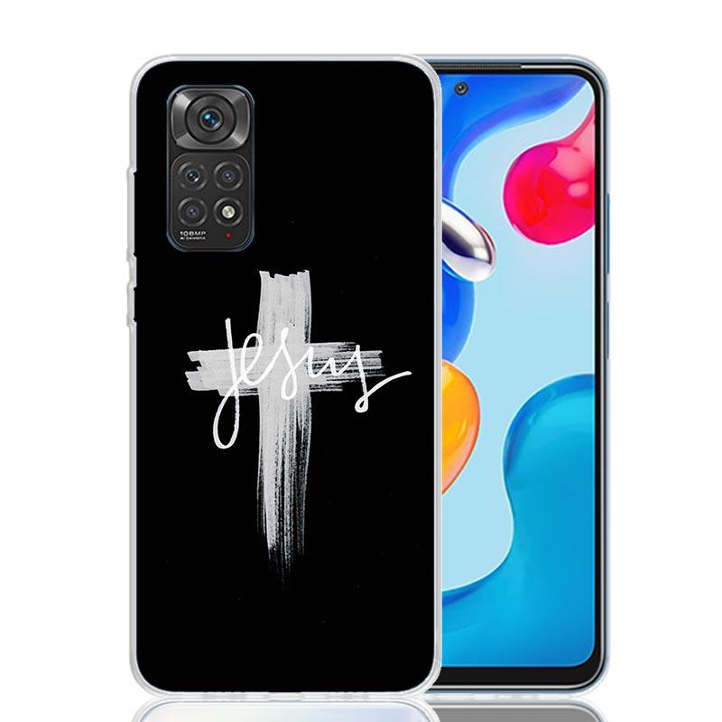 

God Jesus Pray Cross Phone Case For Xiaomi Redmi Note 13 14 15 Pro Plus 12S 12 14S 11S 11E 10 10S 11 11T 5G 4G Cover Coque Redmi Redmi Note 14 Pro 4G