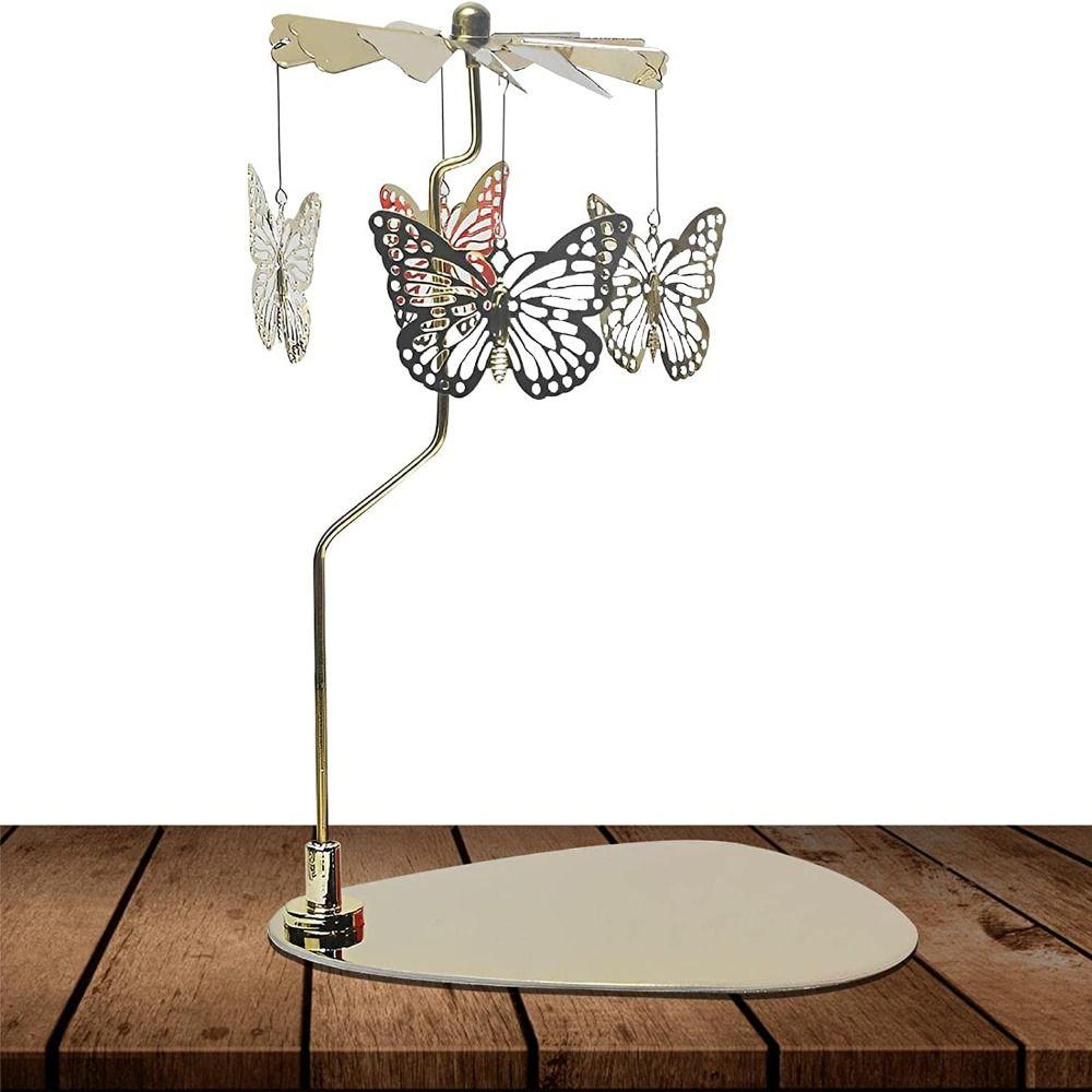 Candle Rotary Holder Carousel Candle Spinner Rotating Candle Holder Candle Stick Holder Tray