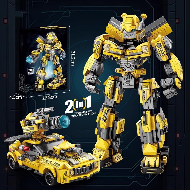 Transforming Mecha Car Robot Toy: Compatible with Lego, Gundam, Bumblebee, Optimus Prime
