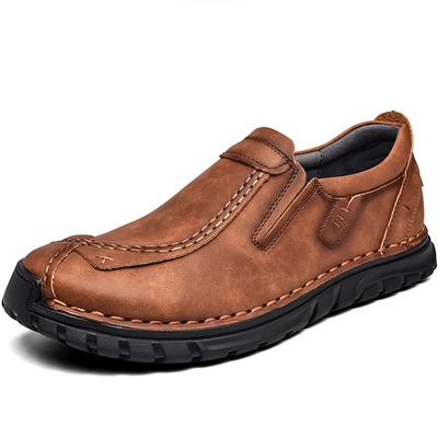 38-46 Retro Kuhleder Schuhe Herren Slipper Handgefertigt Lässige Lederschuhe Mokassins Herren Flats Schuhe
