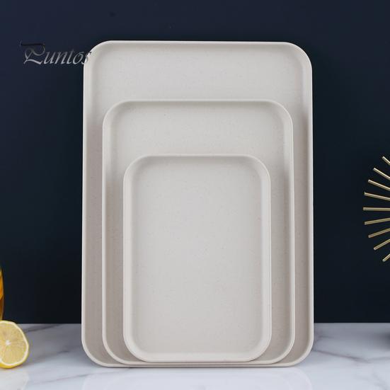 Multi-use Large Capacity Serving Tray Plastic Practical Food-grade Storage Tray for Home