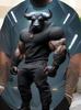 Fun Bull Pattern 3D Printed T-shirt Summer Men's Casual Fashion Round Neck Fashion Trendy Harajuku Personalized Short Sleeve Street Wear