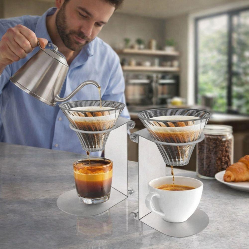 Folding Coffee Drip Stand Stainless Steel Hand Brew Bracket Pour Over Stand  Bar Setting