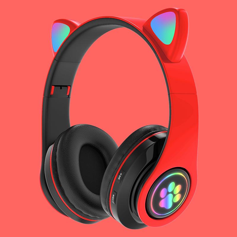 

B39 Cat Ear Bluetooth Headset: Wireless, Over-Ear Stereo with On/Off Feature.
