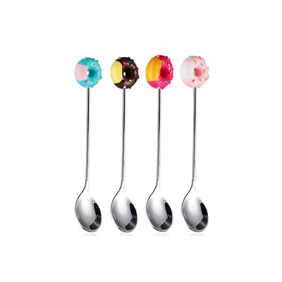 High Quality Doughnut Coffeeware Dinnerware Dessert Cake Kitchen Tool Stirring Spoon Teaspoon Coffee Spoon Fruit Fork