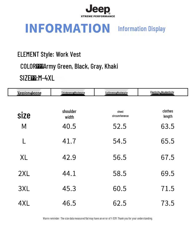 JEEP Men's Casual Outdoor Vest