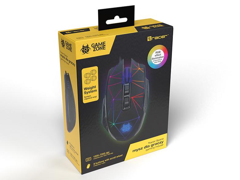 Tracer gamezone space wired mouse black