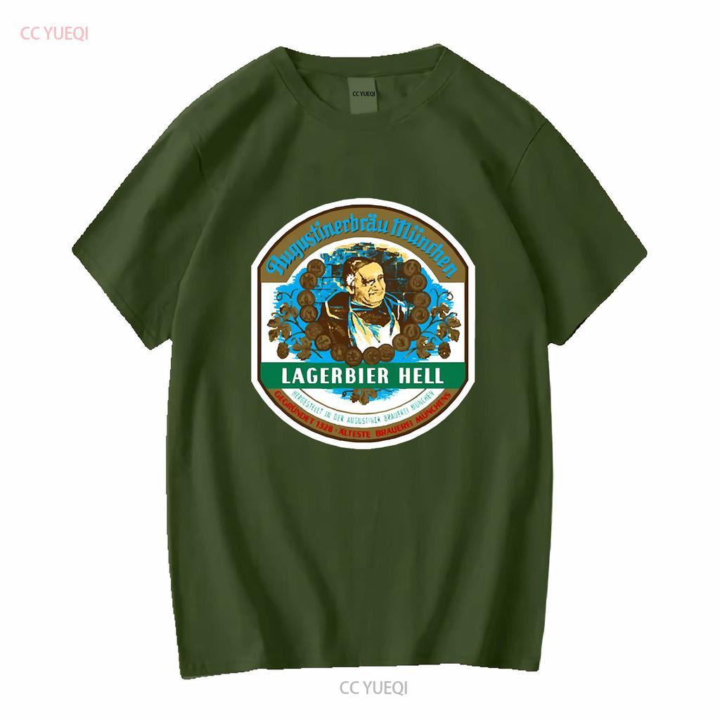 Augustiner Hell Beer Essential T Shirt ALL SIZE Vintage Washed Homme Streetwear Unisex Comfortable Designer Clothes Soft