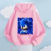 Full of Trendy Coolness! Sonic Dynamic Printed Kids' Hoodie, Let Children Become Energetic Street Cute and Cool Fashionistas
