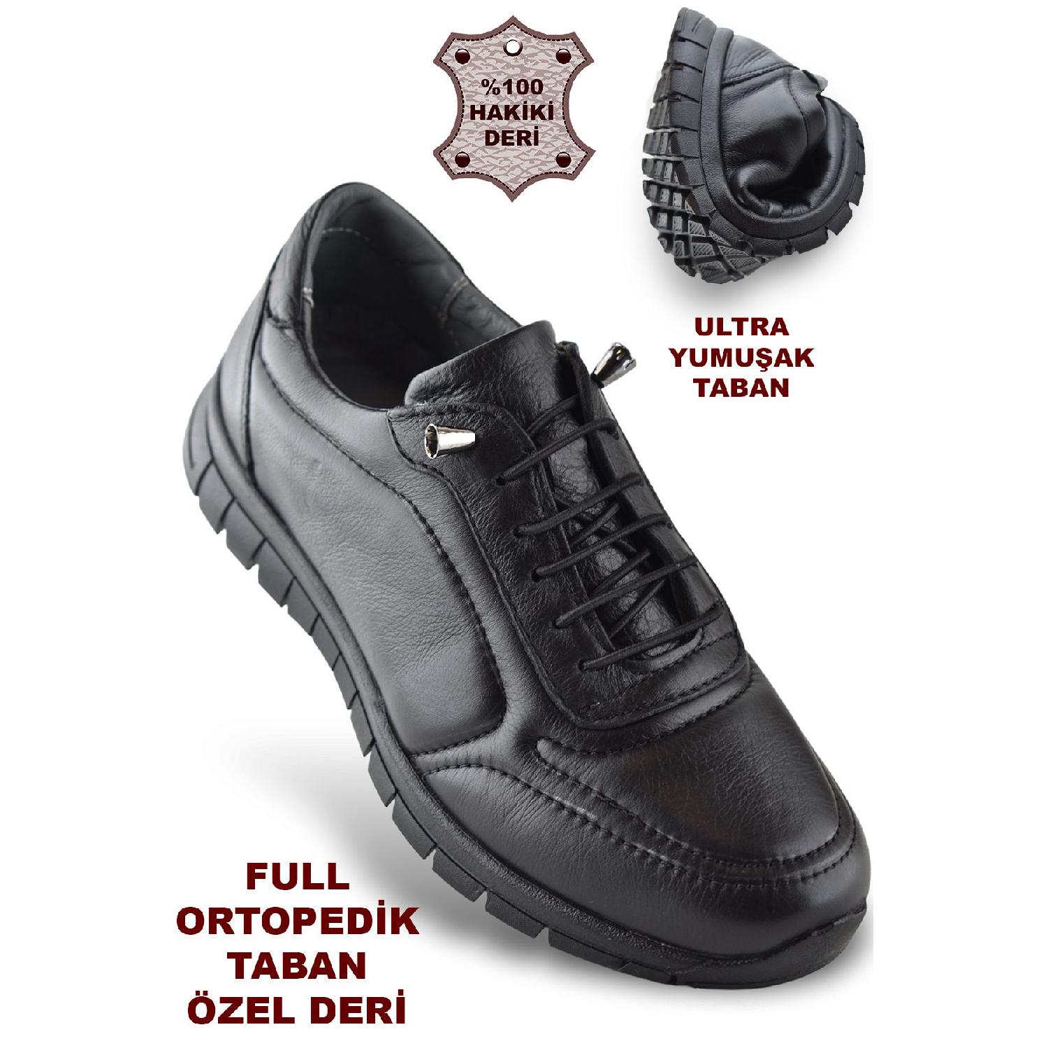 

909 Full Orthopedic Sole Genuine Leather Men s Shoes Women s Shoes Anti-slip Sole Unisex Shoe Rubber 36 чорний
