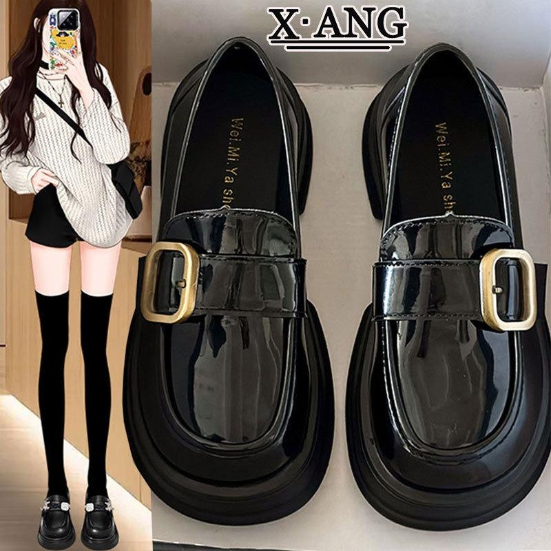 Small leather shoes college style Mary Jane women's shoes spring new leather platform single shoes