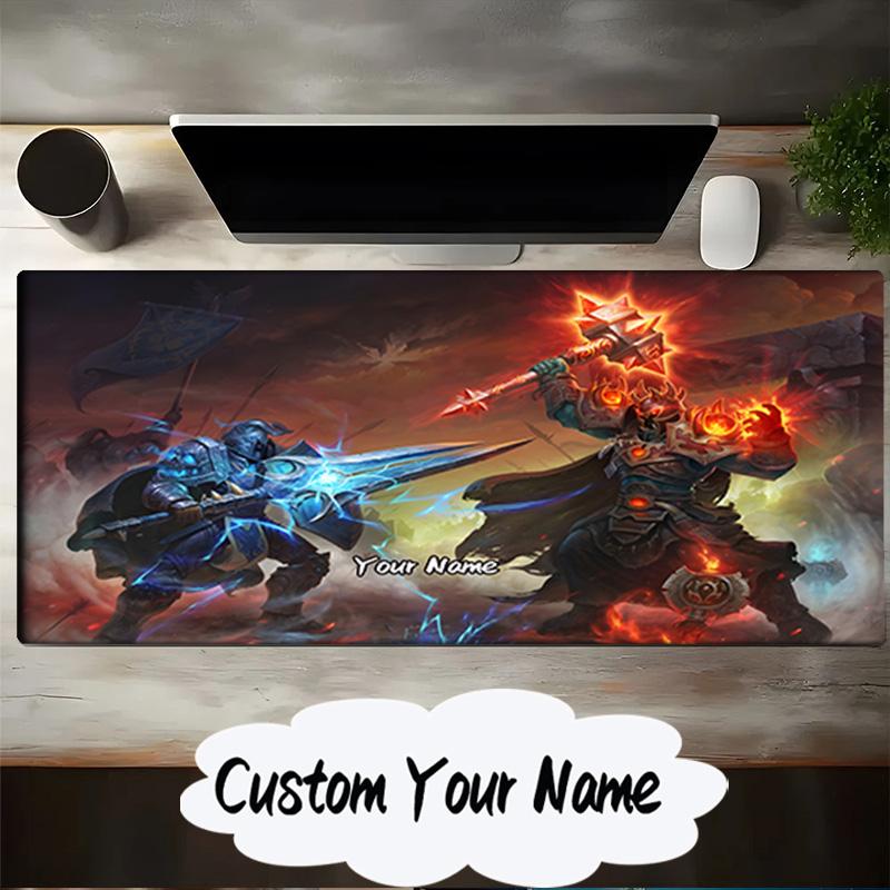 Custom Name Mouse pad World Of Dragon Battle Warcraft Mouse pad, Gaming Mouse Pad, keyboard pad, Desk Decor for computer notebook Fan Birthday Gift