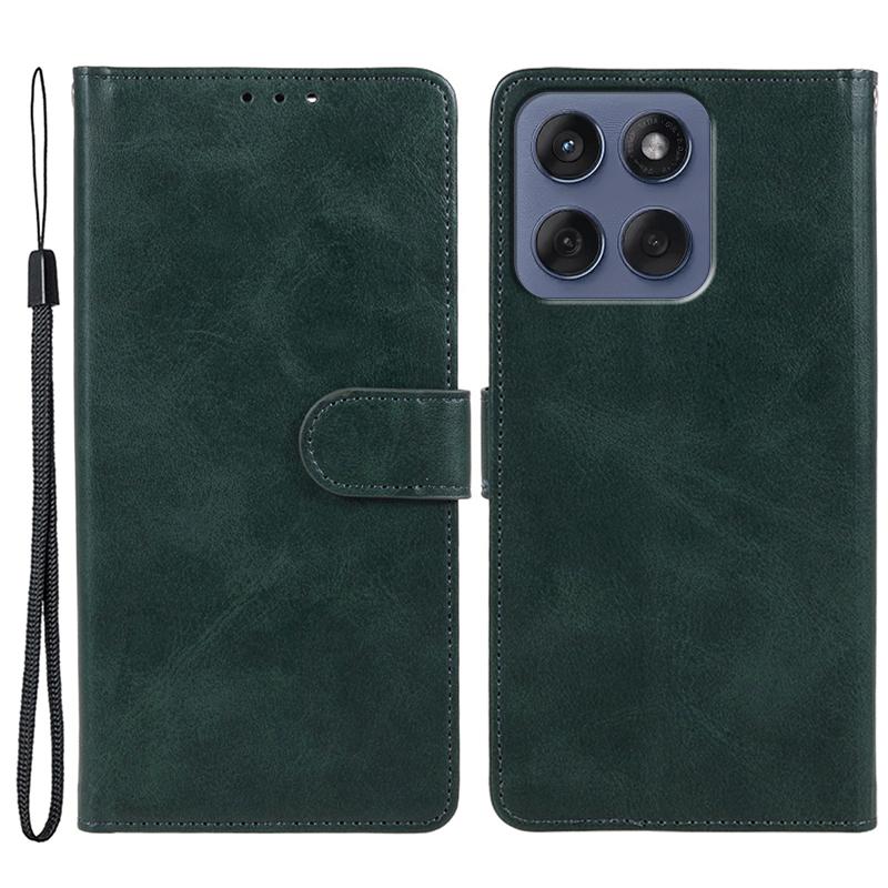 For Motorola Edge 60 Fusion 5G Case PU Leather Wallet Protective Phone Cover Calf Texture