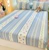 100% Cotton Fitted Sheet + 2pc Pillowcases Bed Fitted Sheet Soft Cartoon Boat Print Kids Ladies Single Double Queen King Size