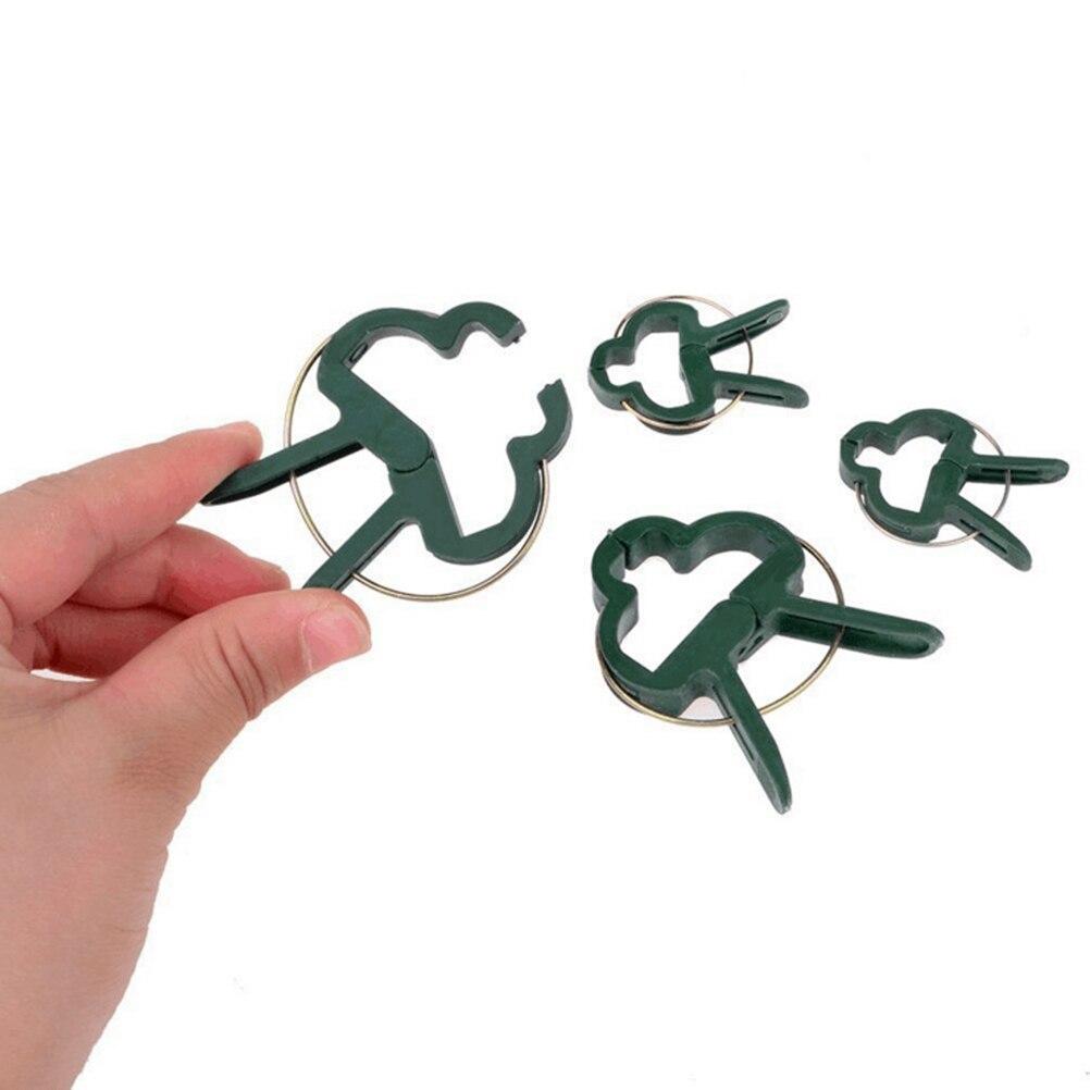 20pcs Reusable Plastic Plant Support Clips Clamps for Plants Hanging Vine Garden Greenhouse Vegetables Tomatoes Clips