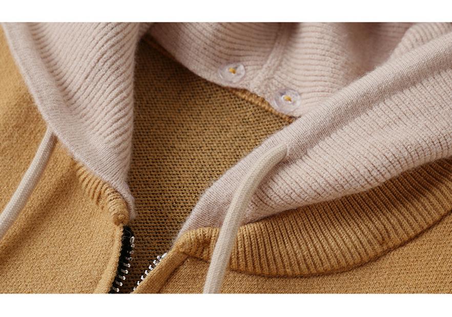 Mom's Stylish 2023 Knit Hooded Cardigan Jacket for Middle-Aged & Elderly Women
