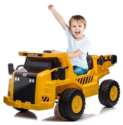 Coche a Batería Correpasillos Volquete Tracción Eléctrica Cat Amarillo Sun Baby