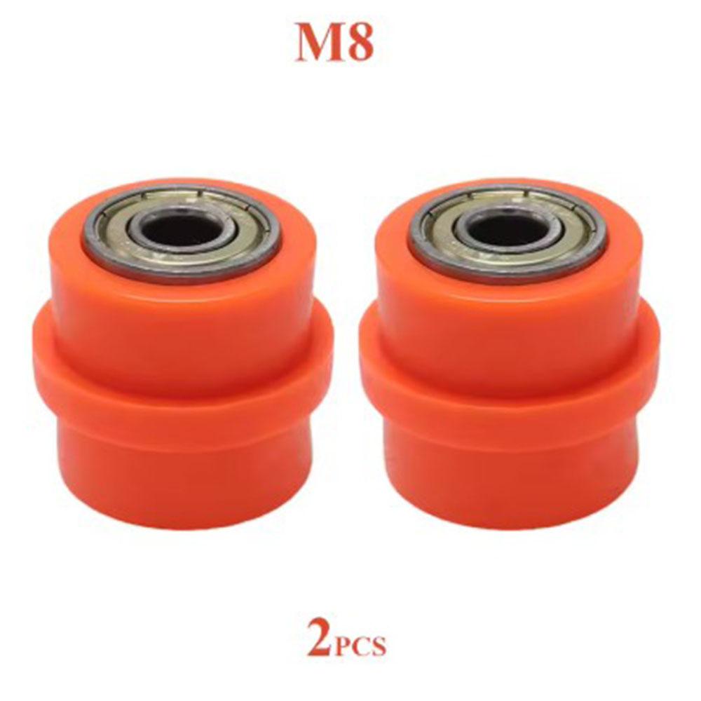 2pcs 8mm 10mm Motorcycle Chain Tensioner Motocross Wheel Guide Drive Roller Pulley ATV Moto Accessories Enduro Dirt Pitbike
