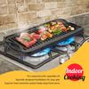 Pre-Seasoned Cast Iron Reversible Rectangular Grill Two-in-one Griddle 20 X10 Inch For Fried Steak and Fried Egg Frying Pan