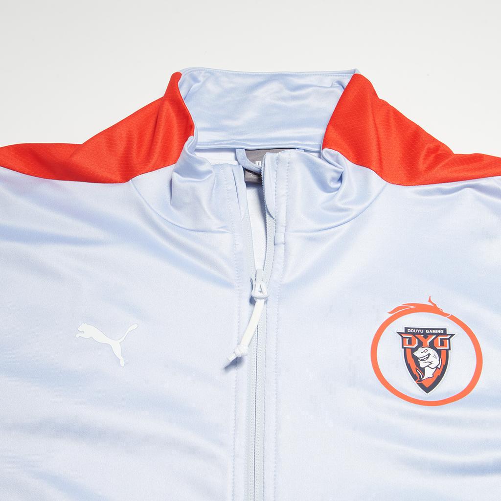 Puma X Honor Of Kings Collaboration Stand Collar Drop Shoulder Zipper Long Sleeve Jacket Unisex Jacket White 605764-02