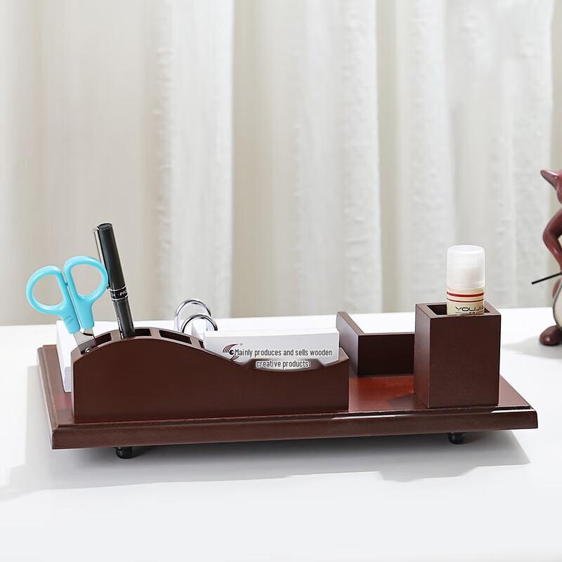 Wooden Desk Calendar Stand with Pen Holder