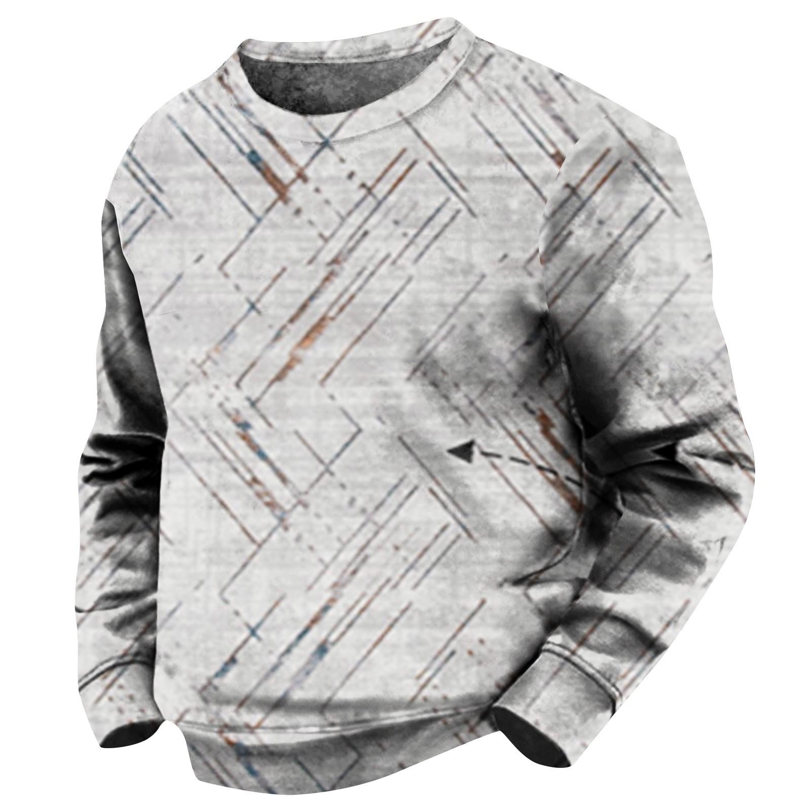 

Мужская толстовка с принтом на открытом воздухе, свободная с длинными рукавами и этническим принтом XXXXL