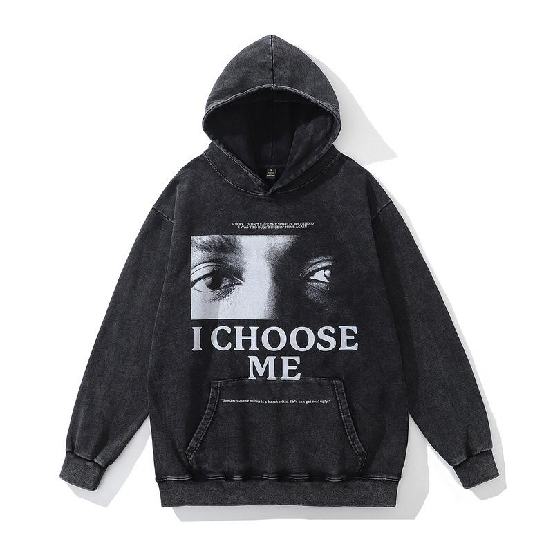 Fried Color Crew Neck Sweater Autumn American Hip Hop Direct Injection Printing Long Sleeve T-Shirt Men And Women