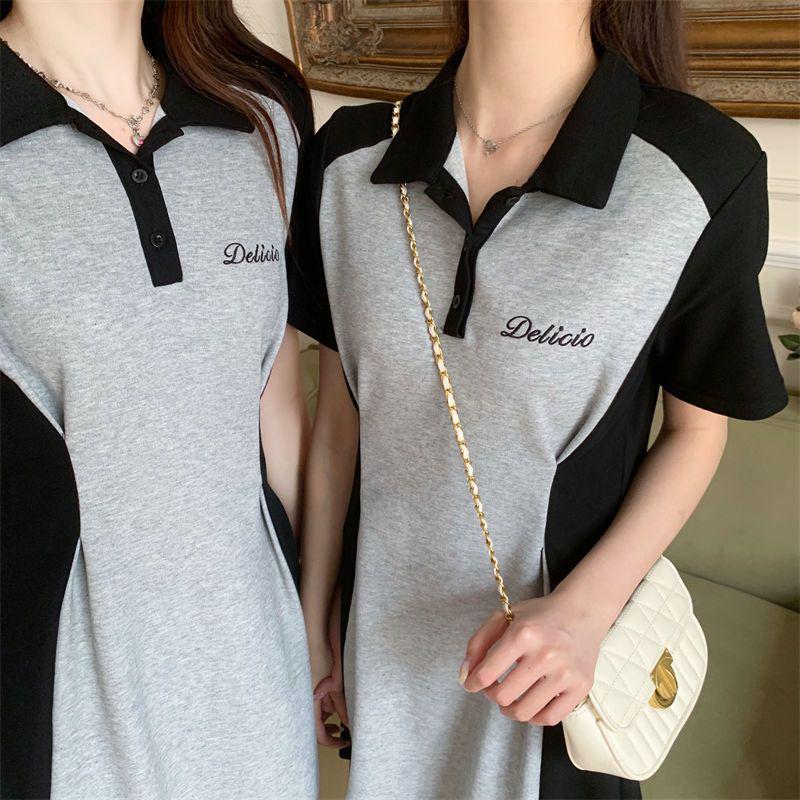 2026 Summer Lapel Slimming Midi Dress - Age-Reducing, Waist-Cinching, Flattering Casual Short Dress